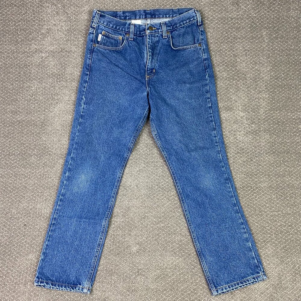 Carhartt Jeans Men's 33 x 30 Blue Cotton Traditional Fit B18 DST